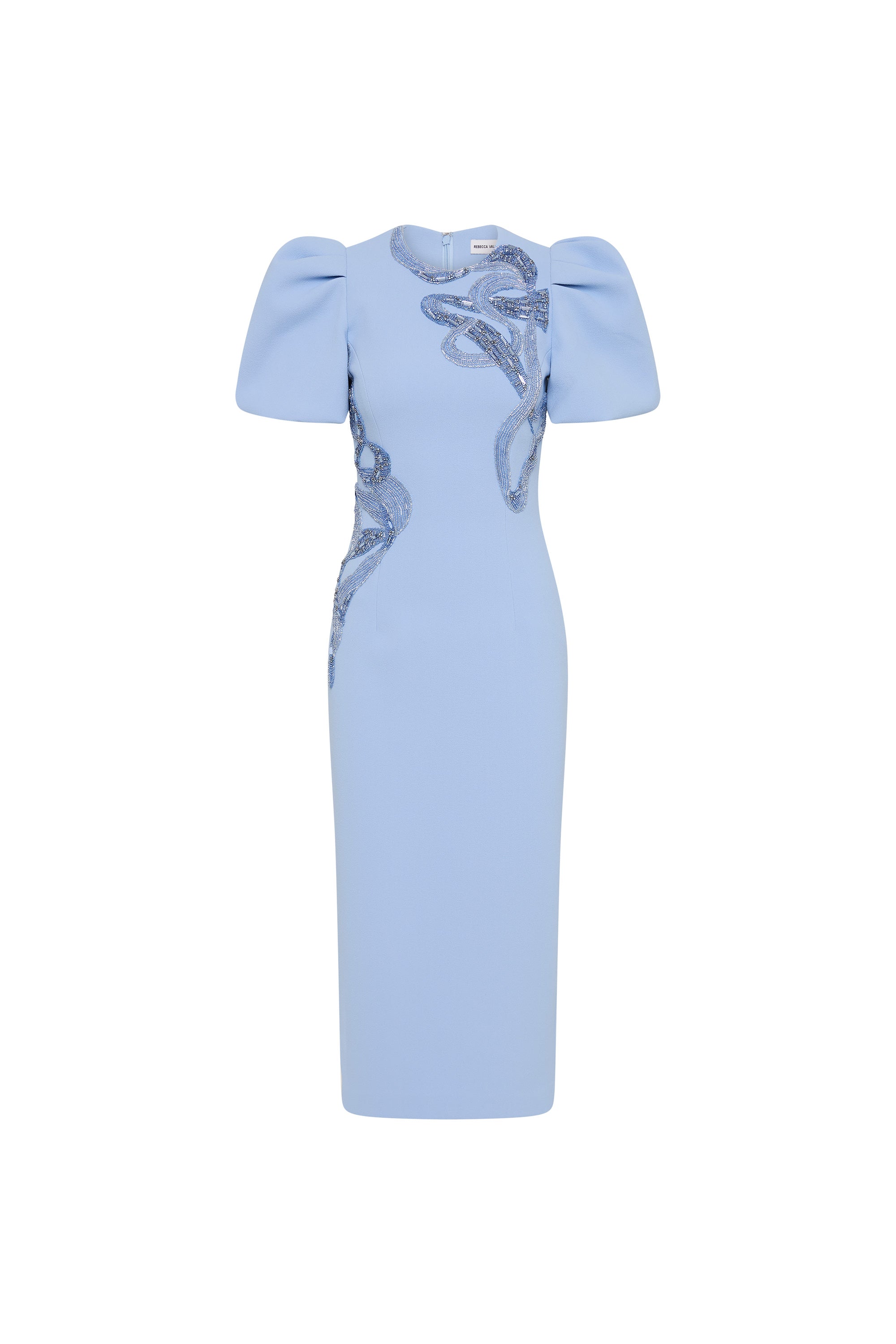 Aylin Puff Sleeve Midi Dress – Rebecca Vallance