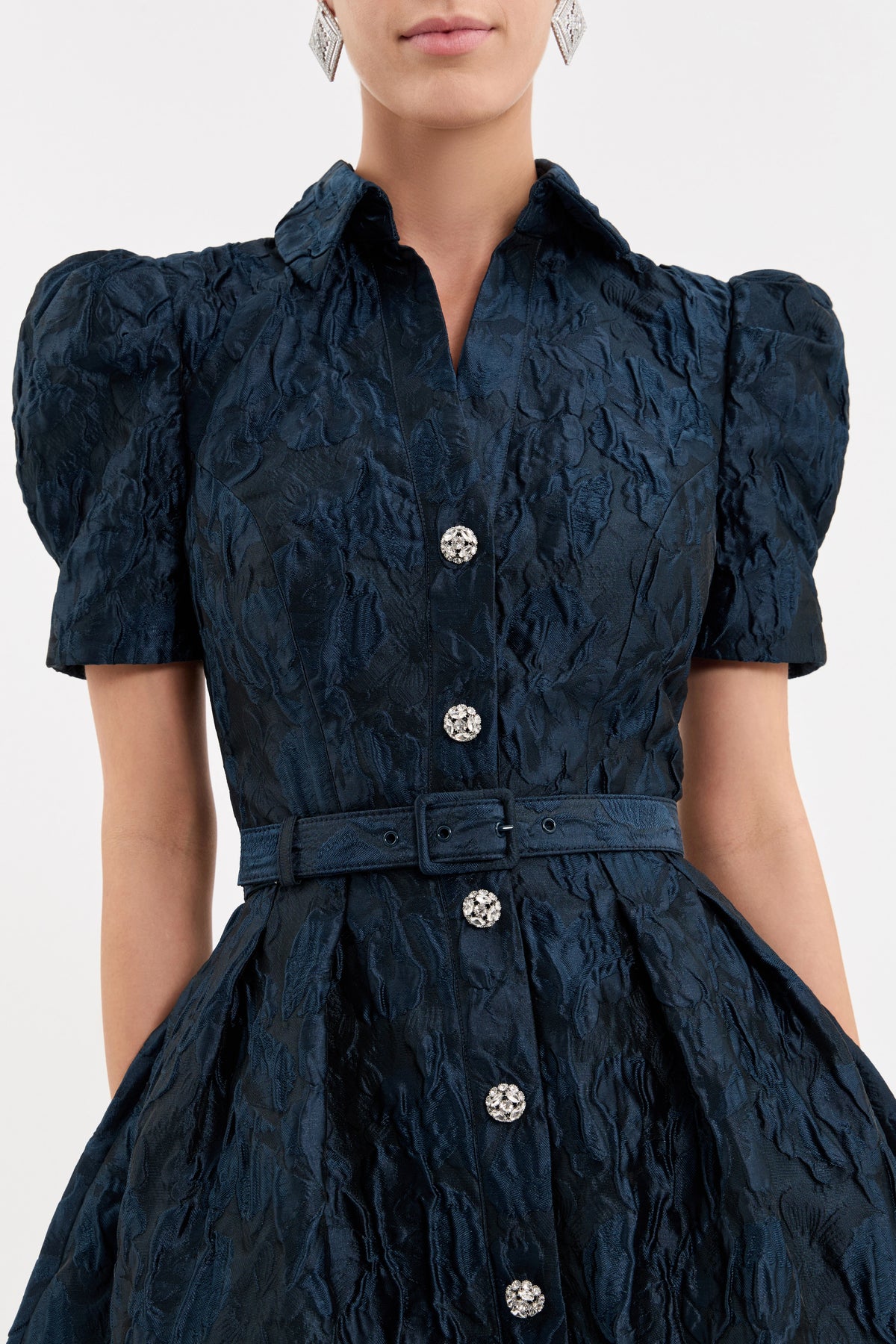 Cascades Short Sleeve Midi Dress