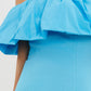 Cecily Off Shoulder Mini Dress Blue