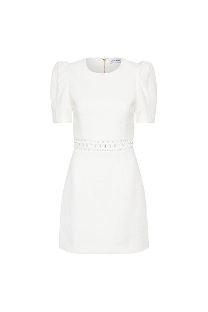 Claire Short Sleeve Mini Dress Ivory