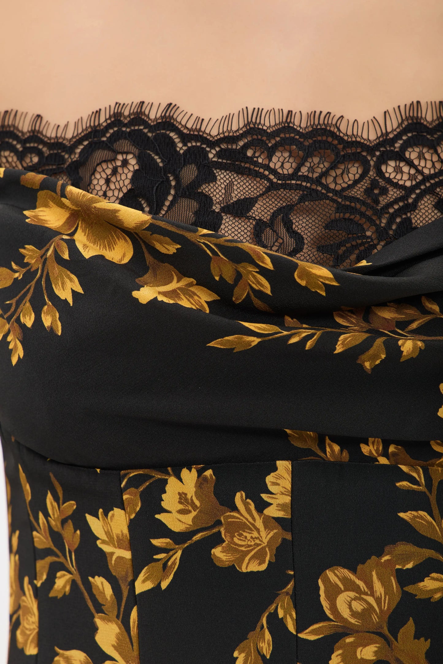 Gilded Floral Maxi Dress