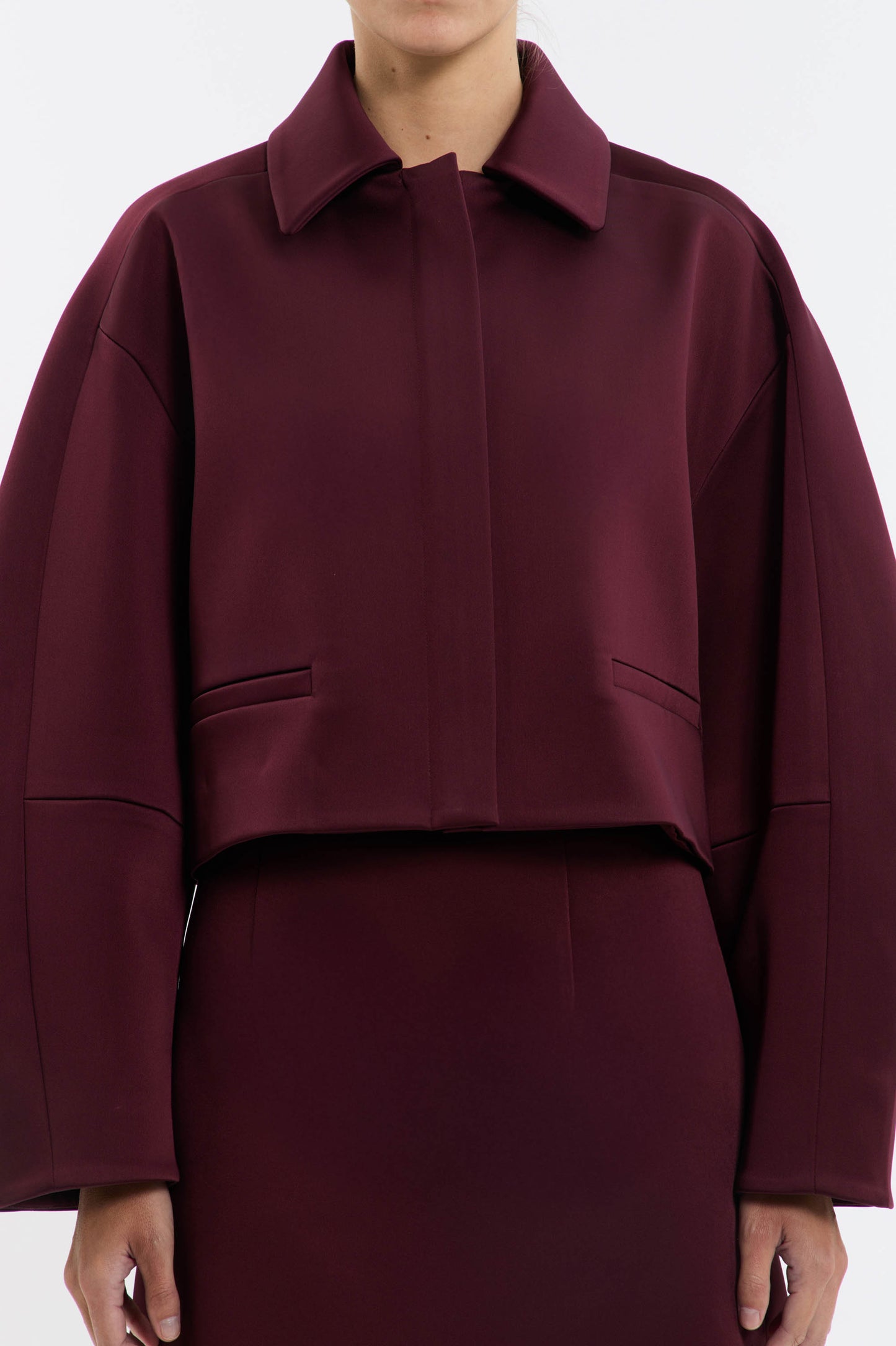 Merlot Cropped Jacket