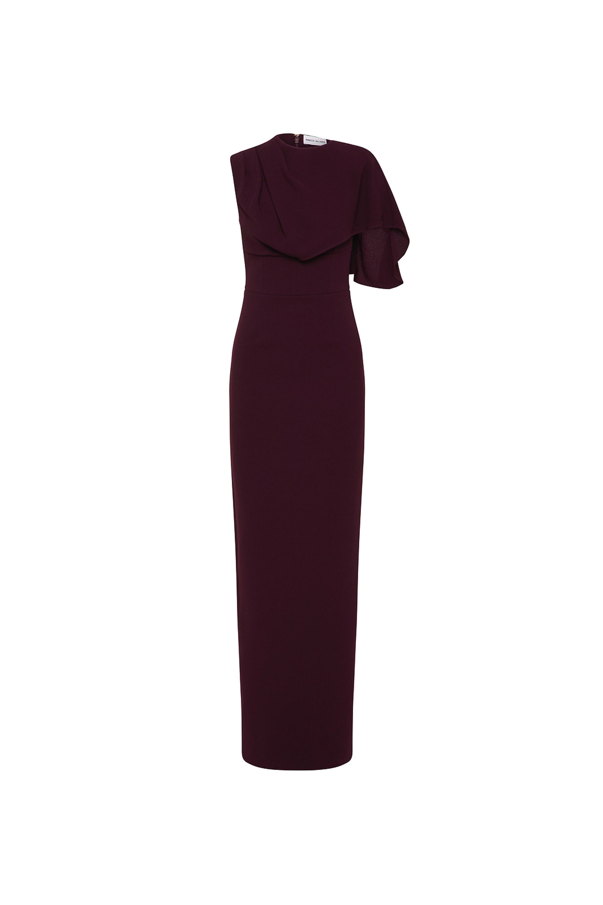 rebecca vallance burgundy dress Mischa Long Sleeve Midi Dress Rebecca Vallance