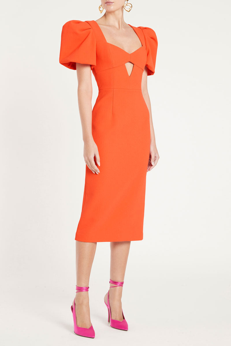 Loretta Puff Sleeve Midi Dress