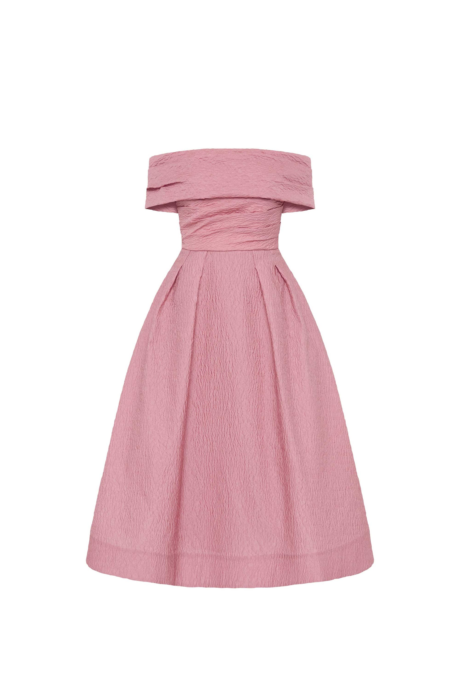 Rebecca Vallance - Adalyn Off The Shoulder Midi Dress Pink Size 8 Rebecca Vallance - Adalyn Off The Shoulder Midi Dress Pink Size 8