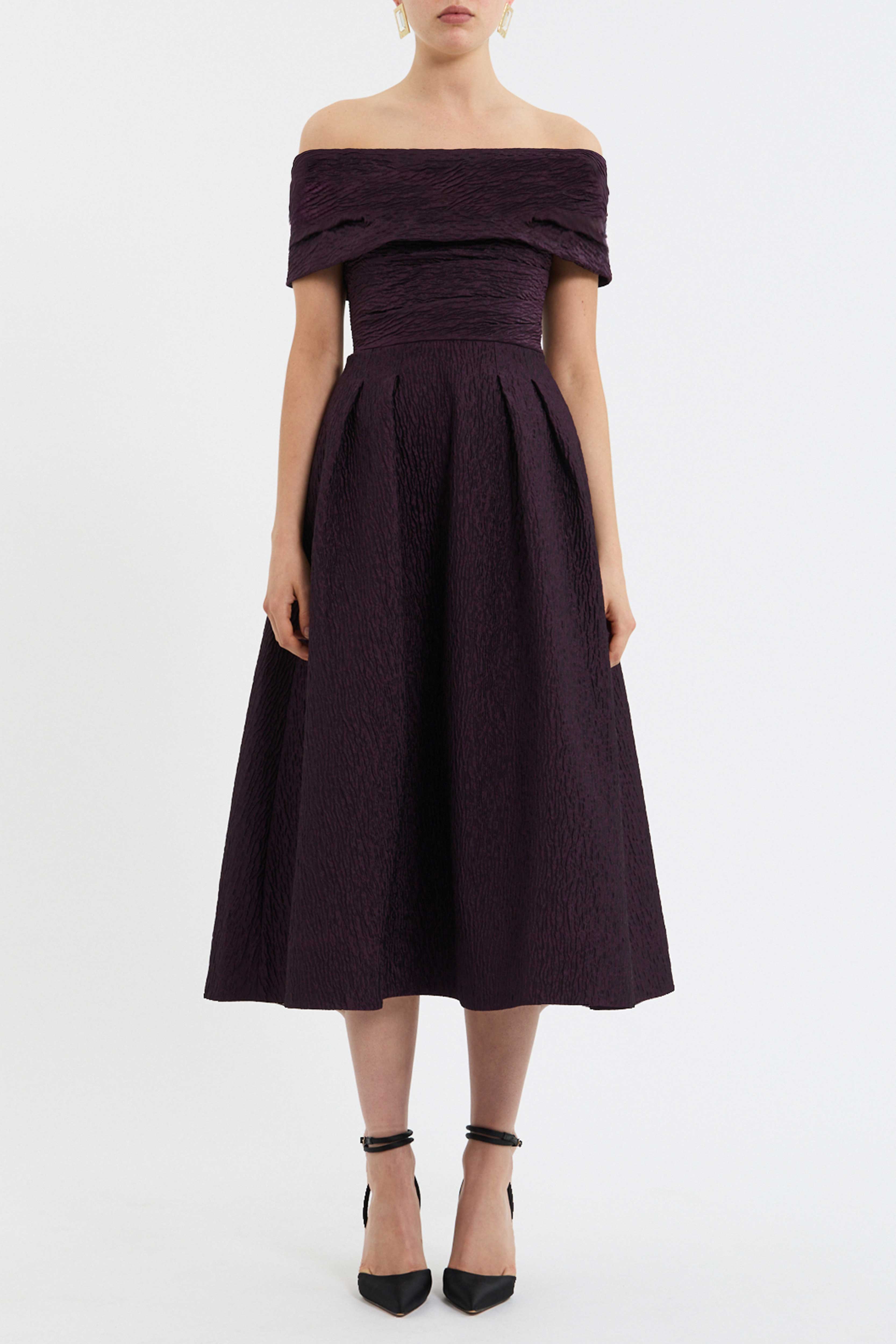 Adalyn Off The Shoulder Midi Dress – Rebecca Vallance Adalyn Off The Shoulder Midi Dress – Rebecca Vallance