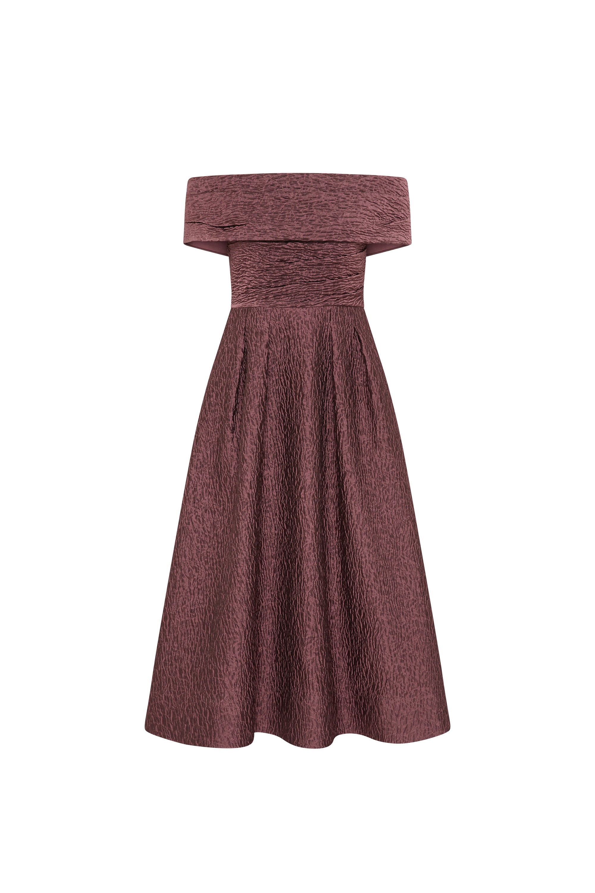 Adalyn Off The Shoulder Midi Dress – Rebecca Vallance