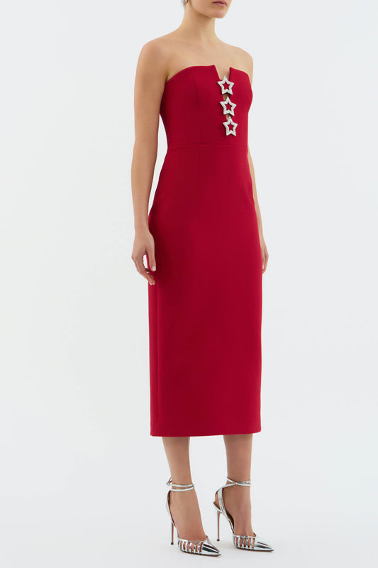 Akari Strapless Midi Dress