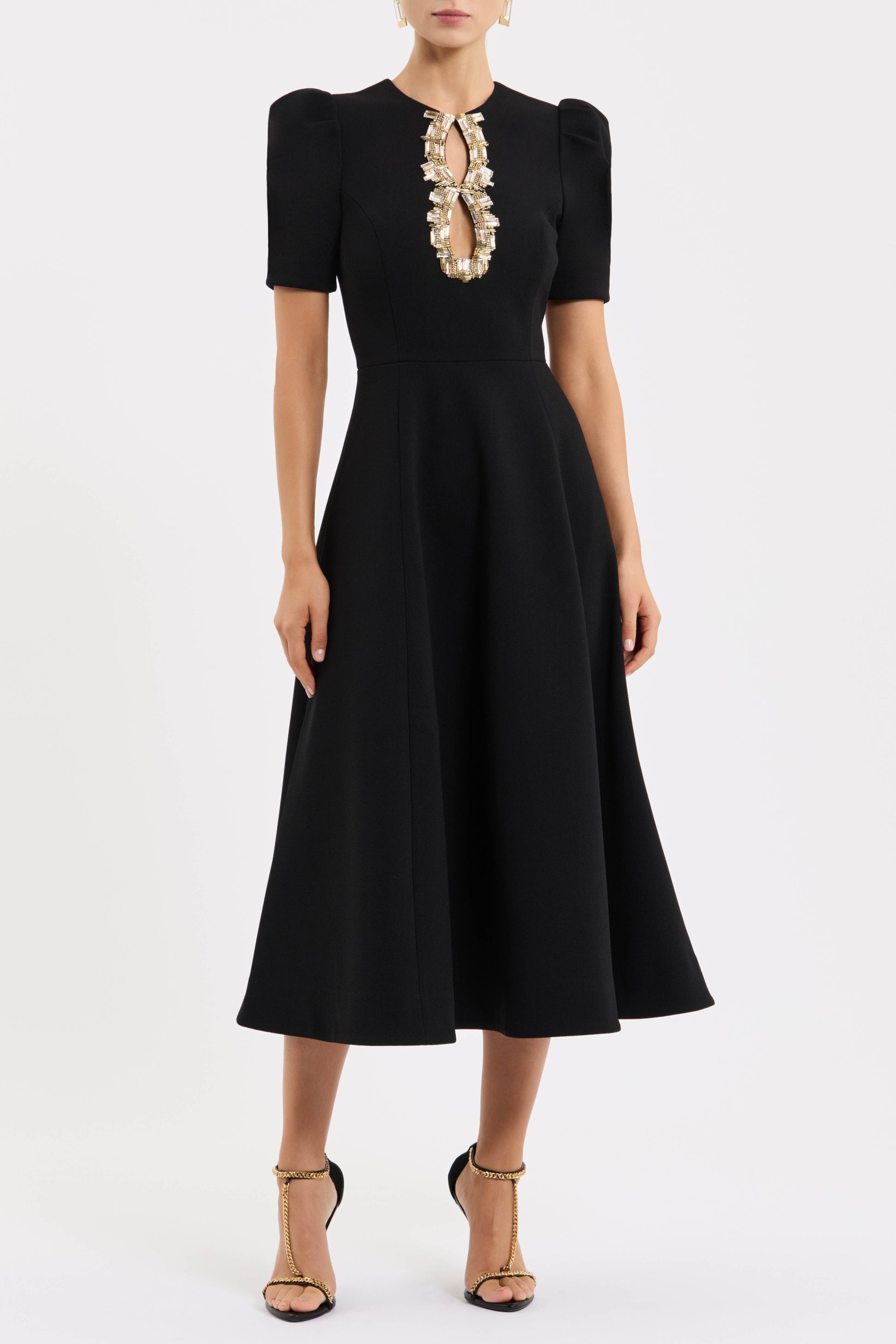 short sleeve midi dress formal Alexandrite Short Sleeve Midi Dress – Rebecca Vallance