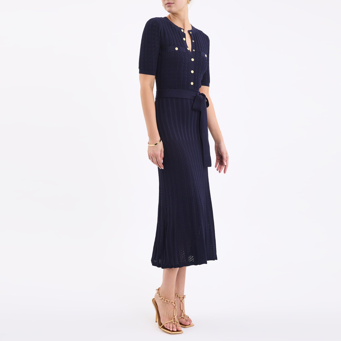 Alice Knit Midi Dress Navy