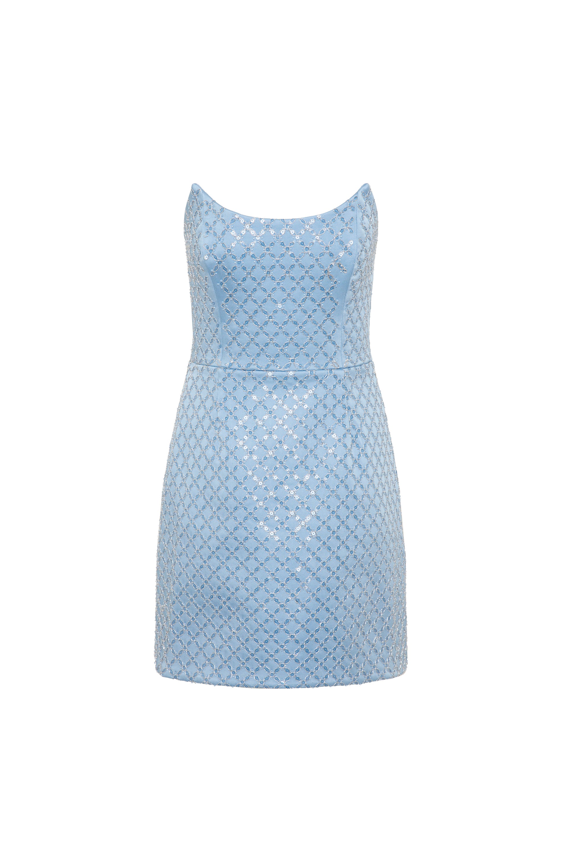 alix mini dress Rebecca Vallance Embellished Alix Mini Dress - Blue