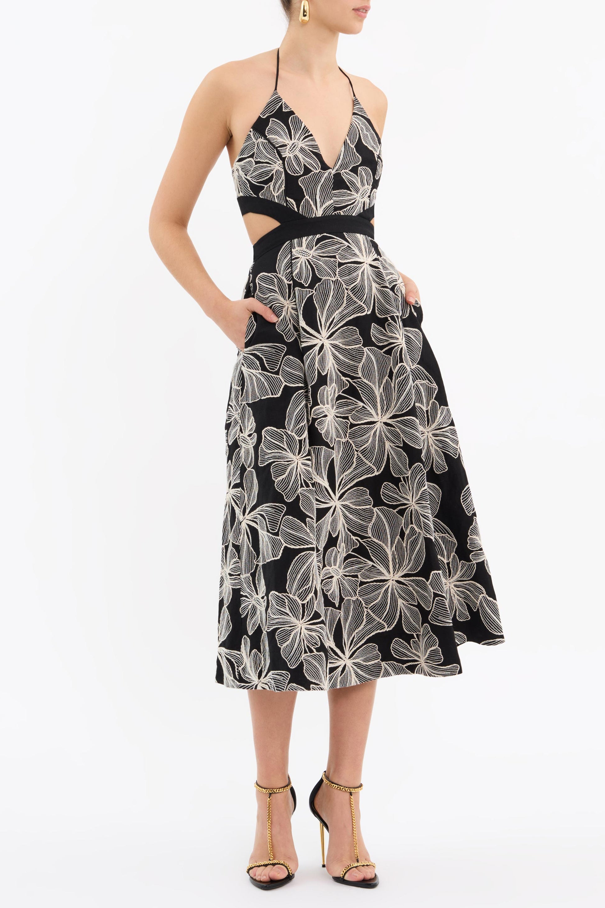 Amira Halter Midi Dress Rebecca Vallance Amira Halter Midi Dress Rebecca Vallance