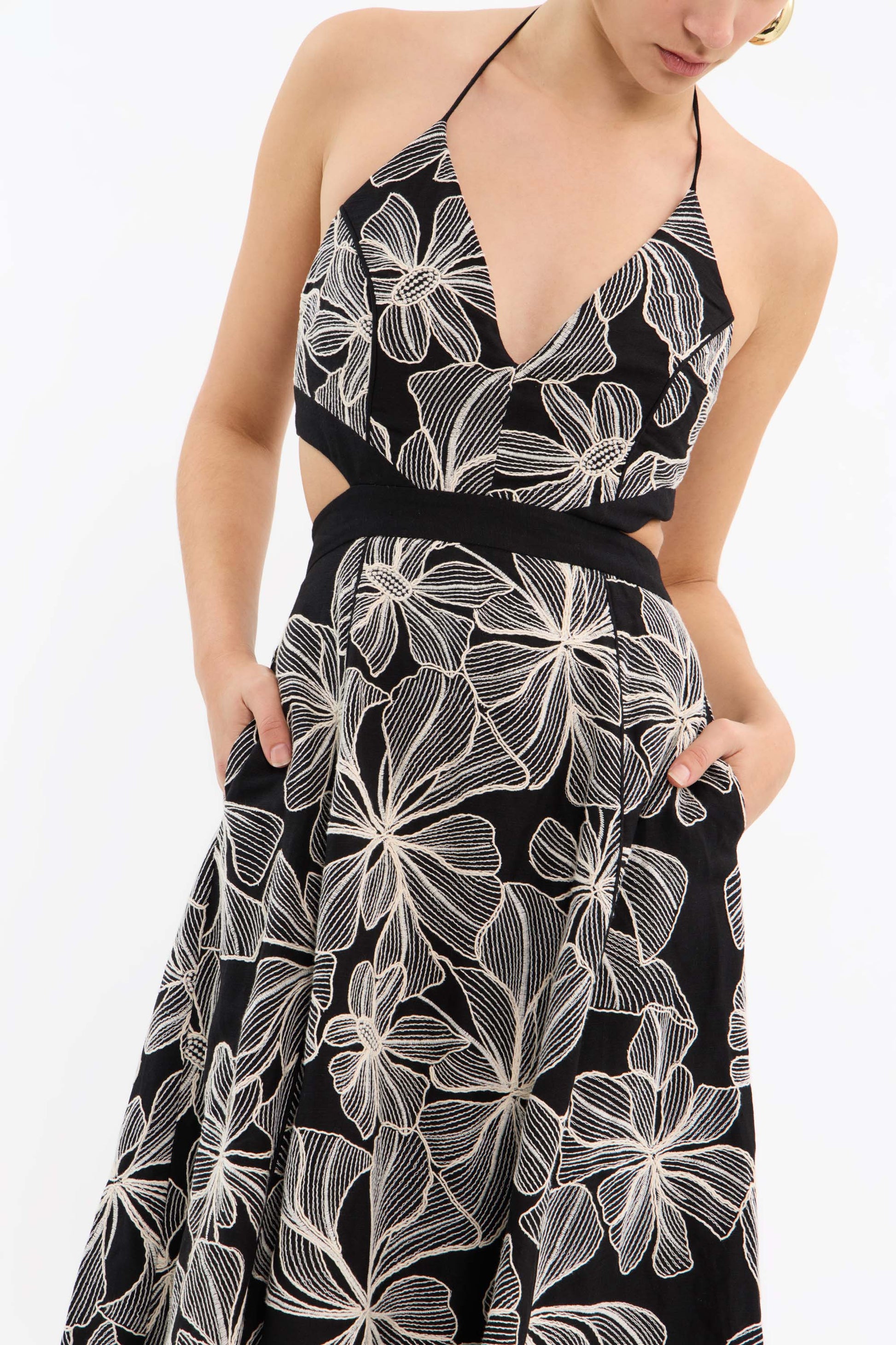 Amira Halter Midi Dress Rebecca Vallance Amira Halter Midi Dress Rebecca Vallance