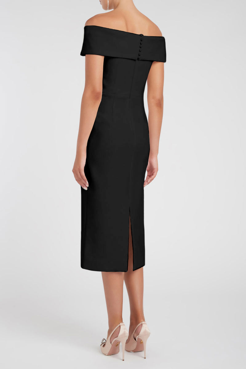 Rebecca Vallance - Amore Off Shoulder Midi Dress Black Size 8 Rebecca Vallance - Amore Off Shoulder Midi Dress Black Size 8