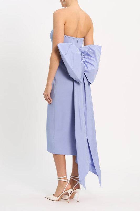 Annabelle Strapless Midi Dress Blue