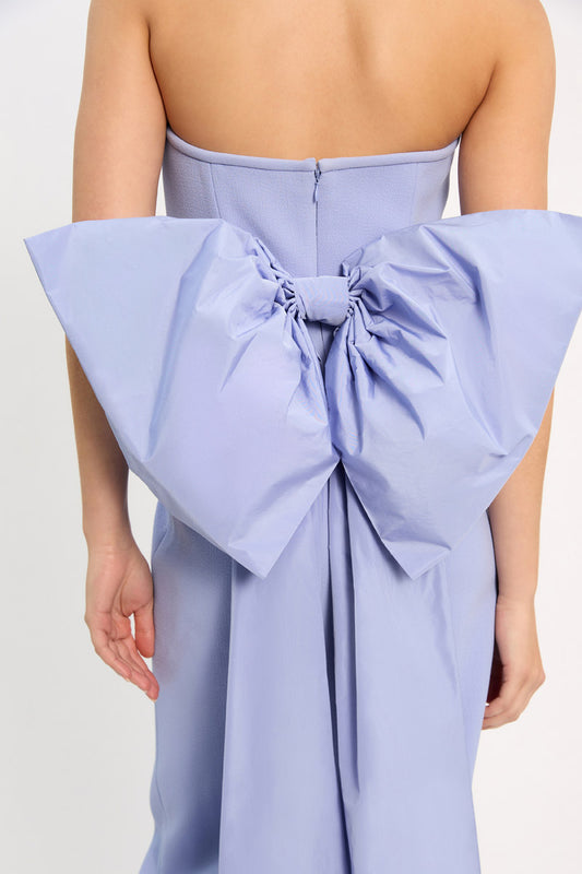 Annabelle Strapless Midi Dress Blue