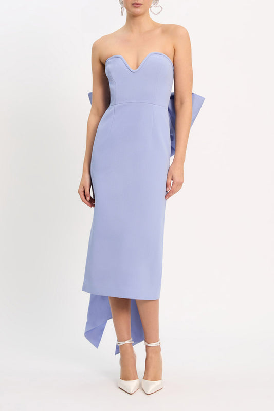 Annabelle Strapless Midi Dress Blue