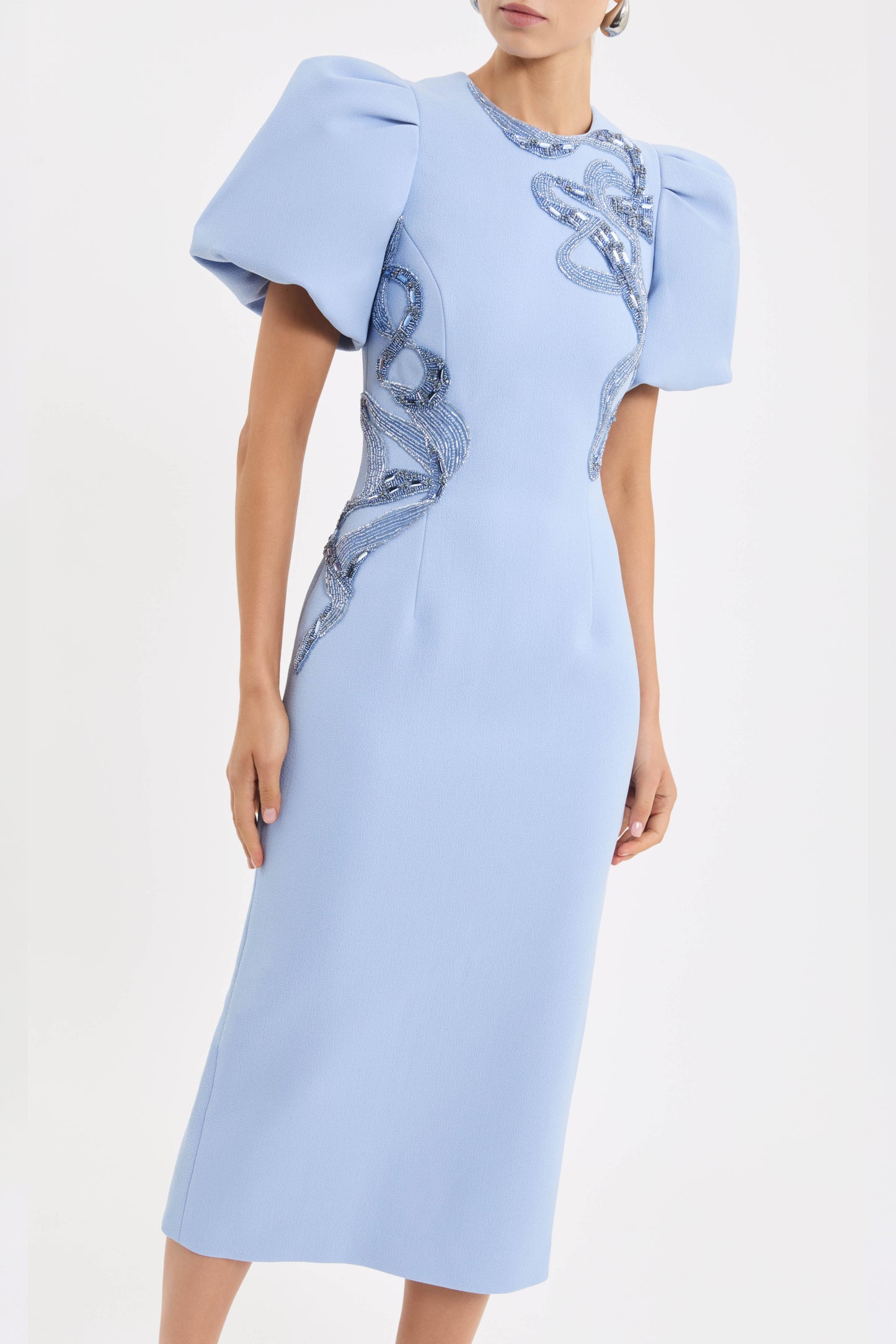 Aylin Puff Sleeve Midi Dress