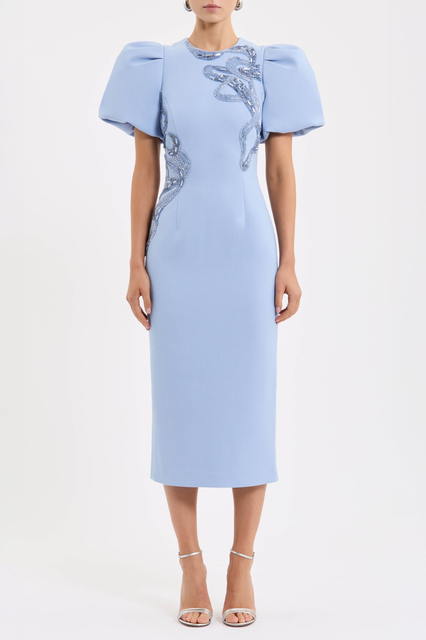 Aylin Puff Sleeve Midi Dress