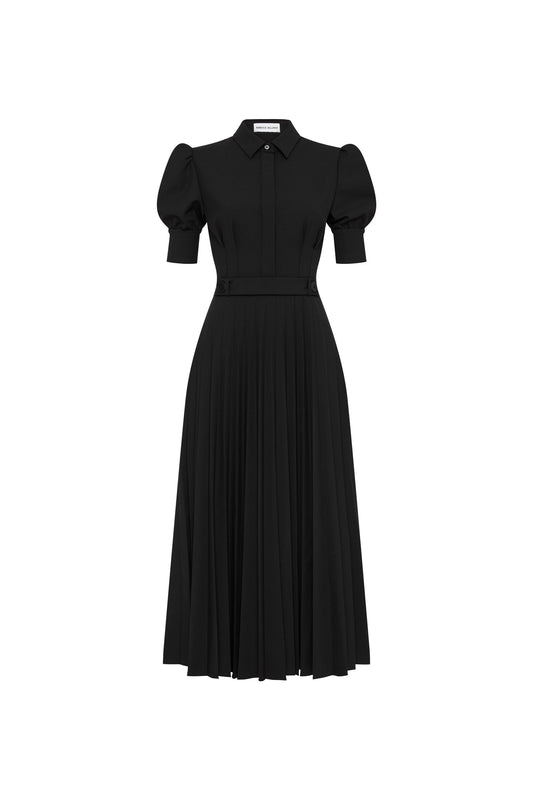 Benoit Pleated Midi Dress