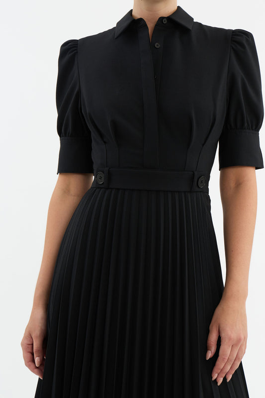 Benoit Pleated Midi Dress