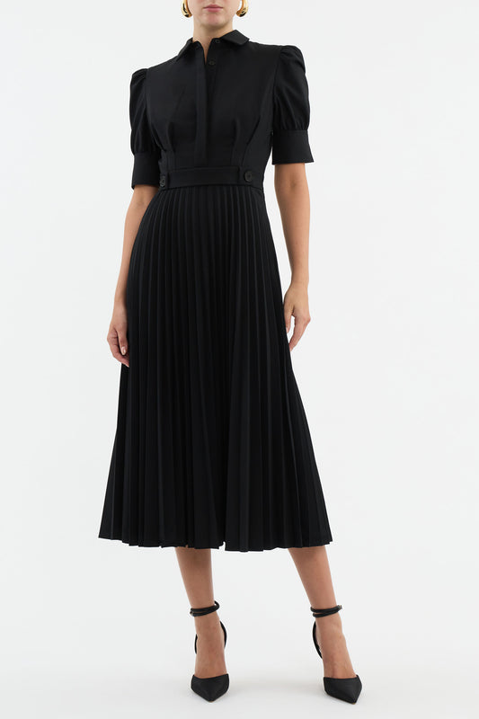 Benoit Pleated Midi Dress