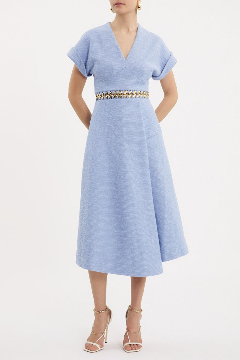 Carine Midi Dress Baby Blue