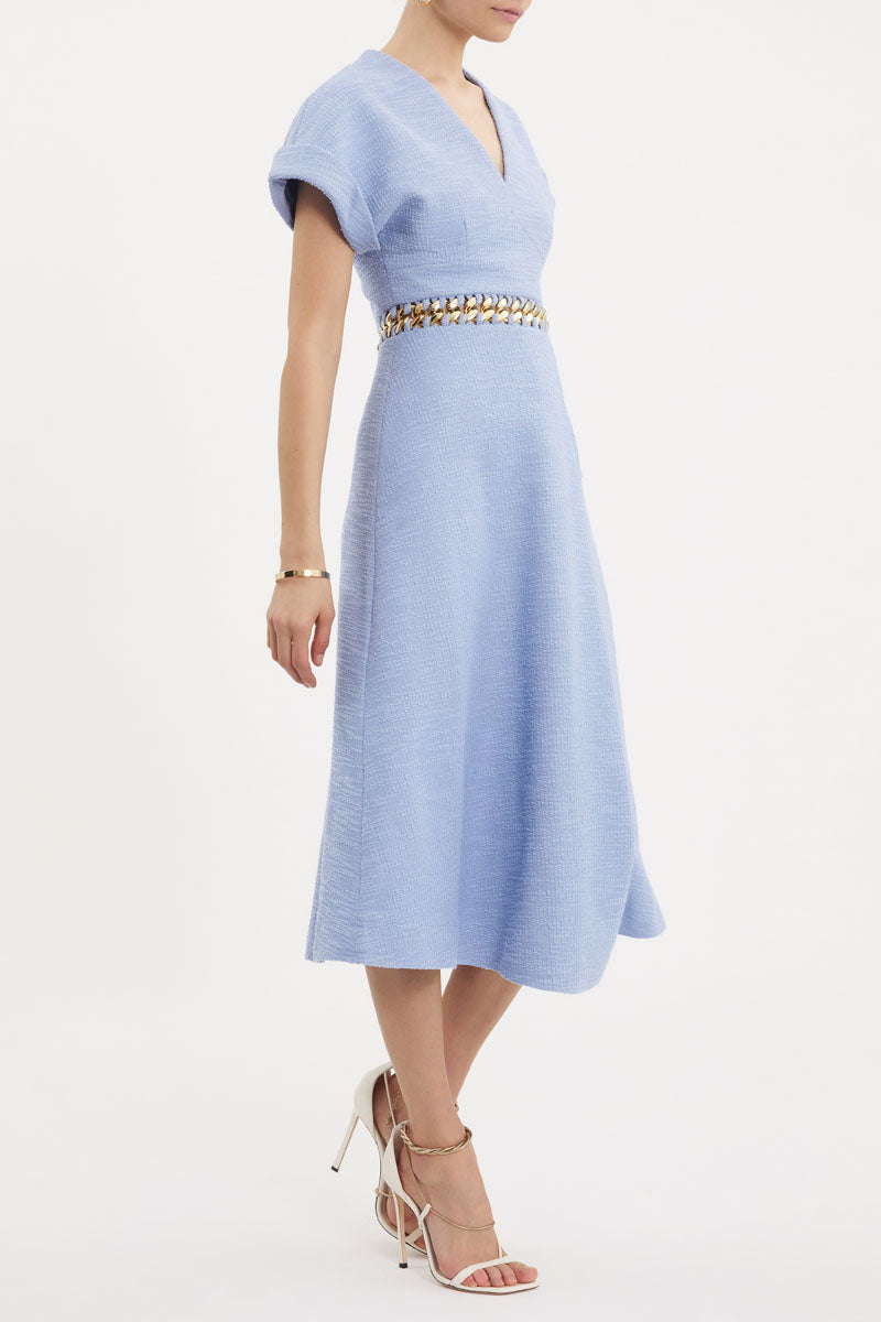 Carine Midi Dress Baby Blue