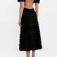 Cherie Amour Puff Sleeve Midi Dress Black