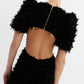 Cherie Amour Puff Sleeve Midi Dress Black