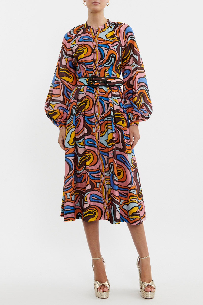 Chiquita Long Sleeve Midi Dress