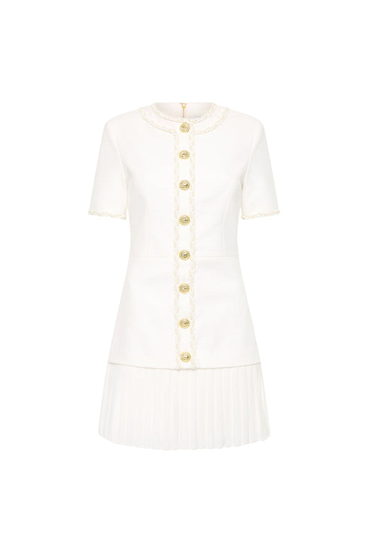 Clarisse Button Mini Dress