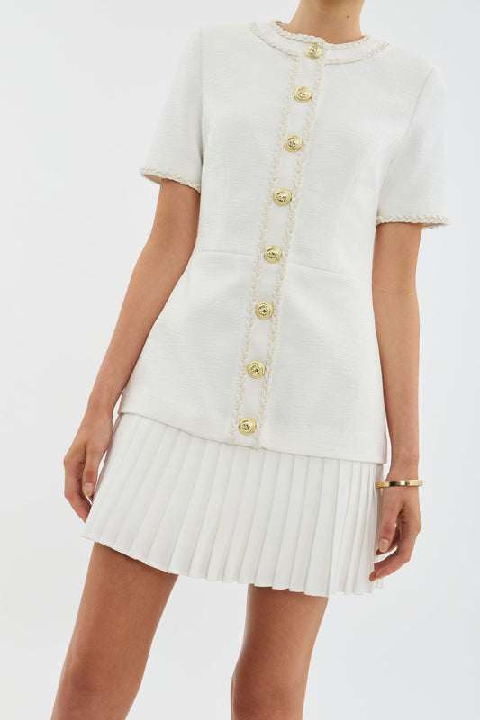 Clarisse Button Mini Dress