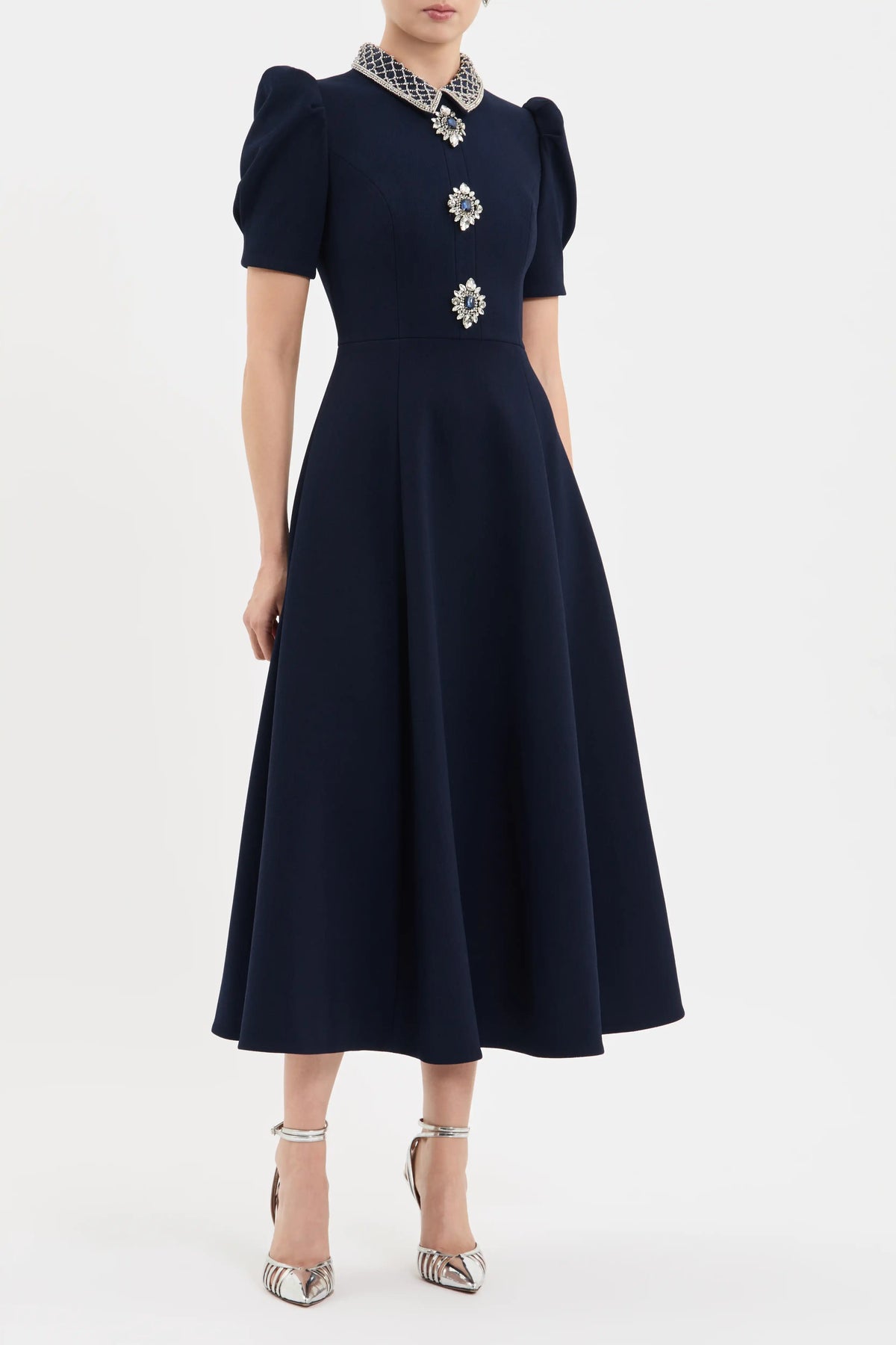 Crown Jewel Short Sleeve Midi Dress