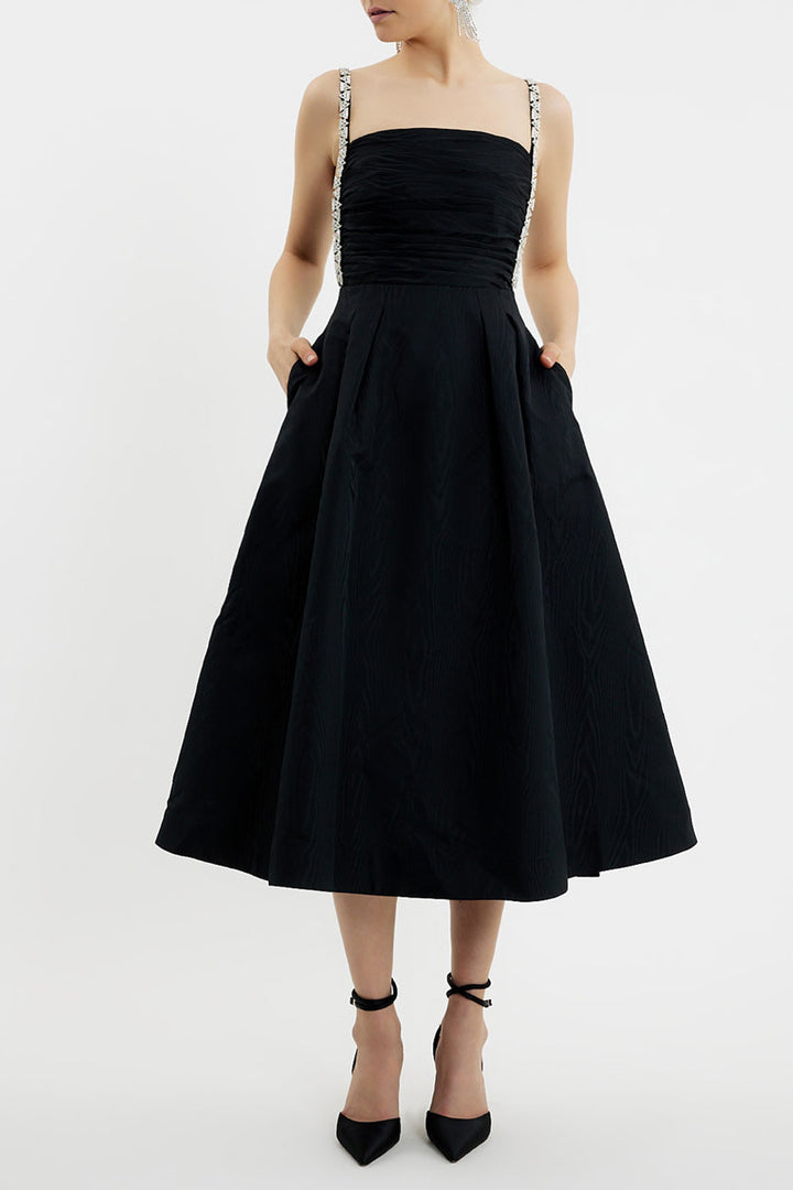 cutout denim dress MAXI – Andreeaa Black fitted evening gown sneakers:Shoes Size:CA 14