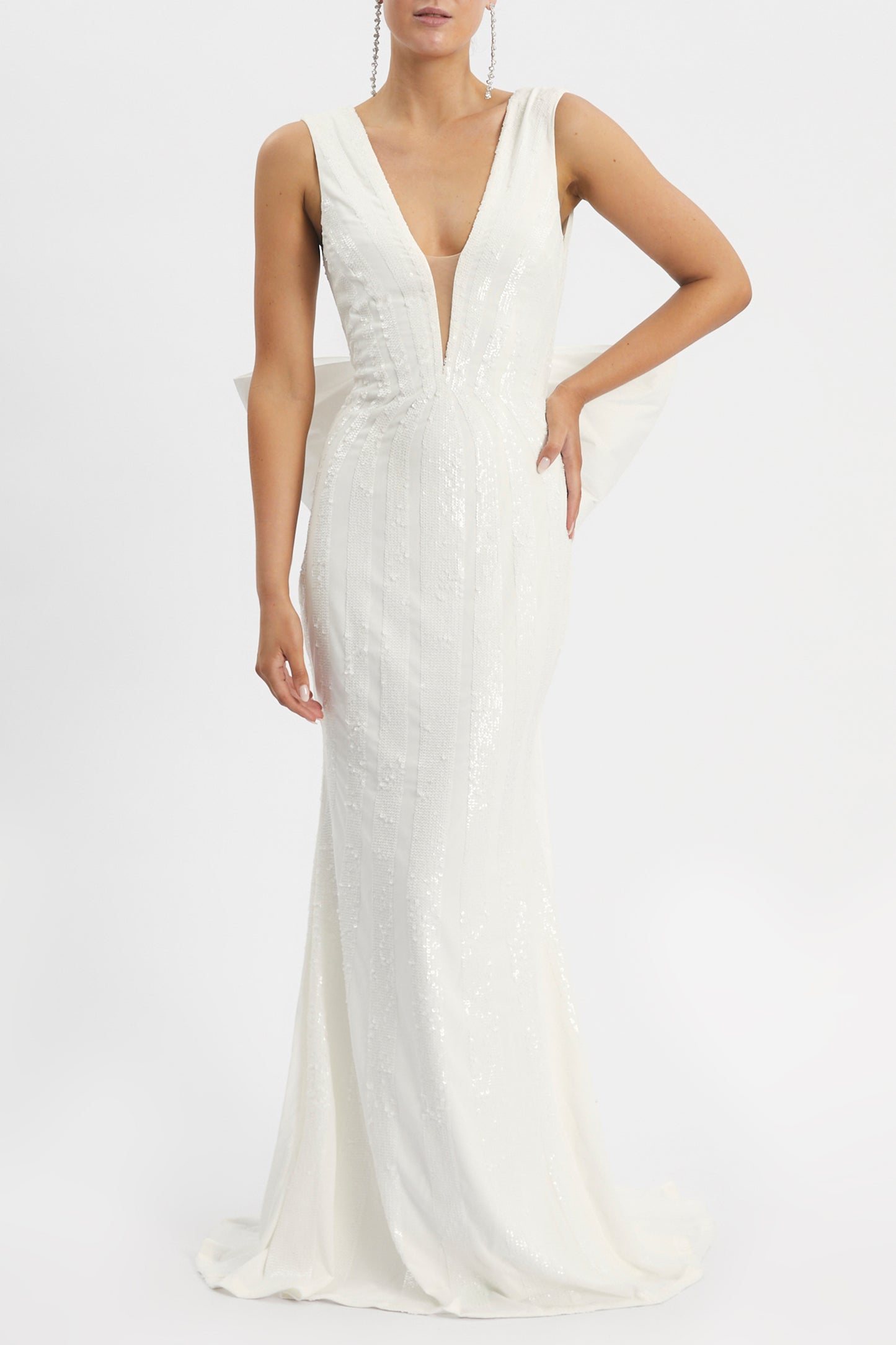 Davina Bow Gown Ivory