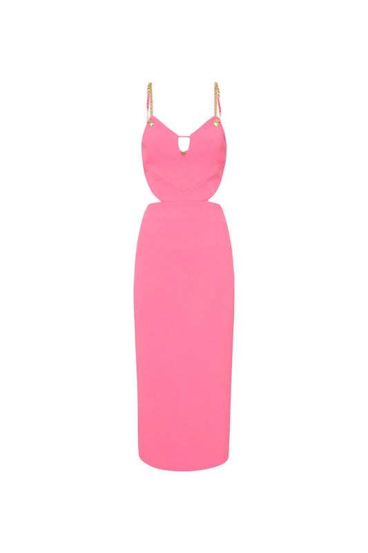 Dulce Amore Midi Dress Pink