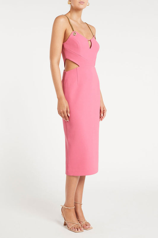 Dulce Amore Midi Dress Pink