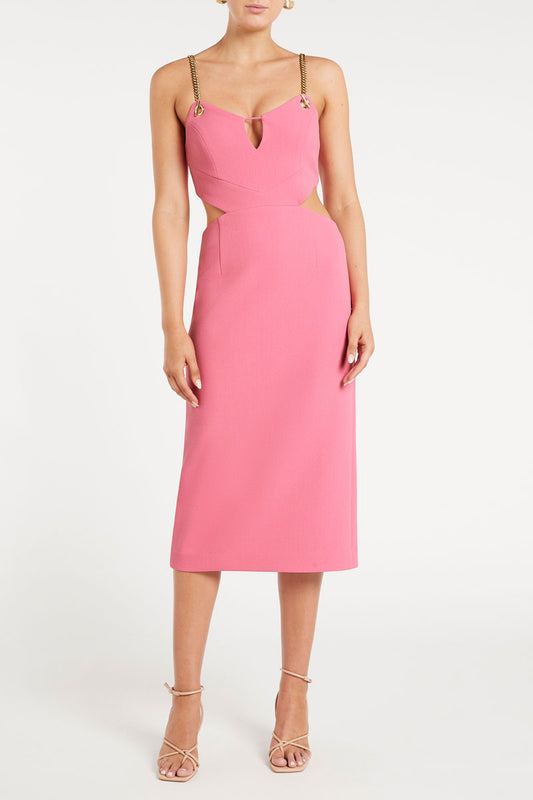 Dulce Amore Midi Dress Pink