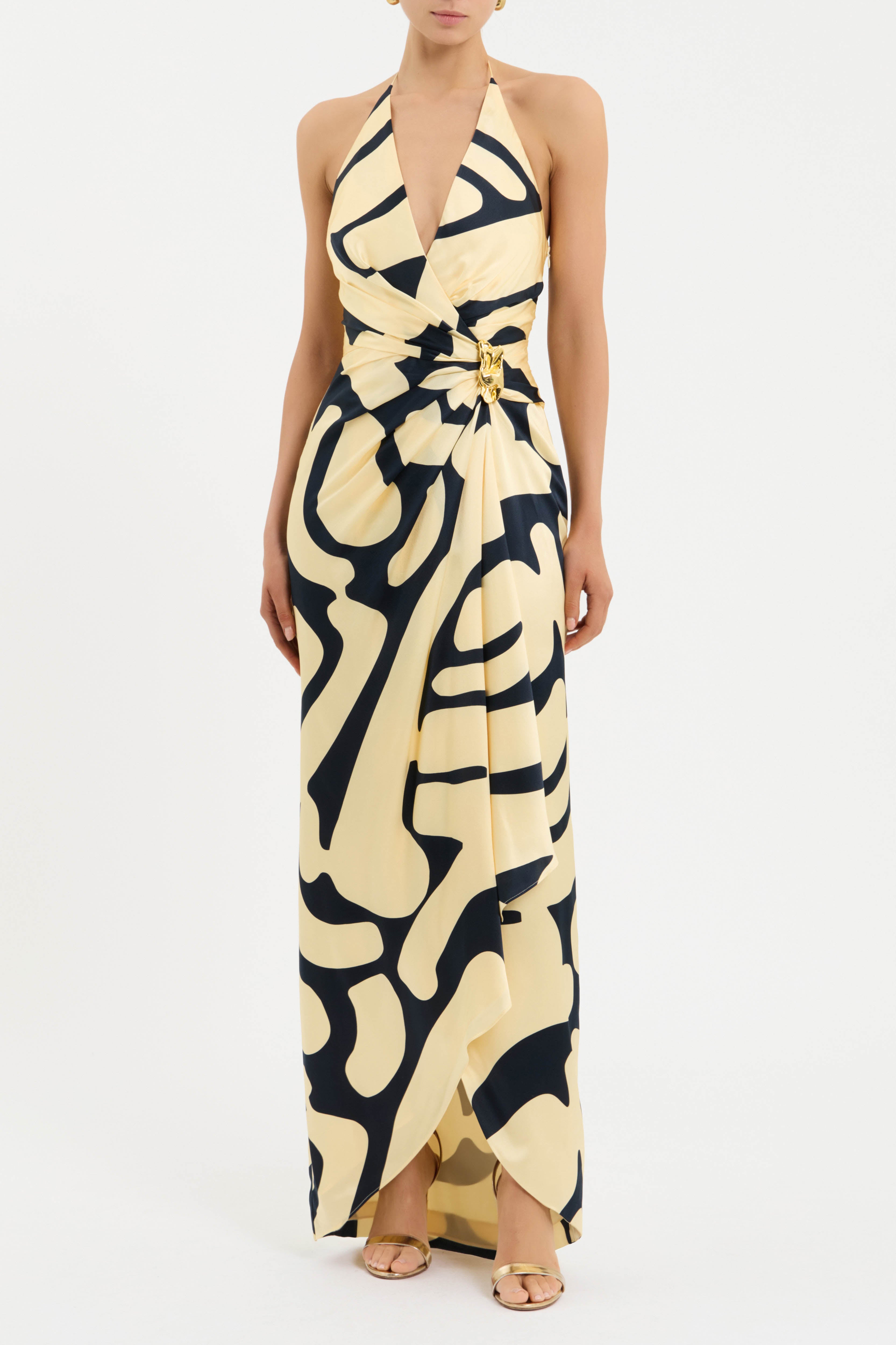 Dune V Neck Maxi Dress – Rebecca Vallance
