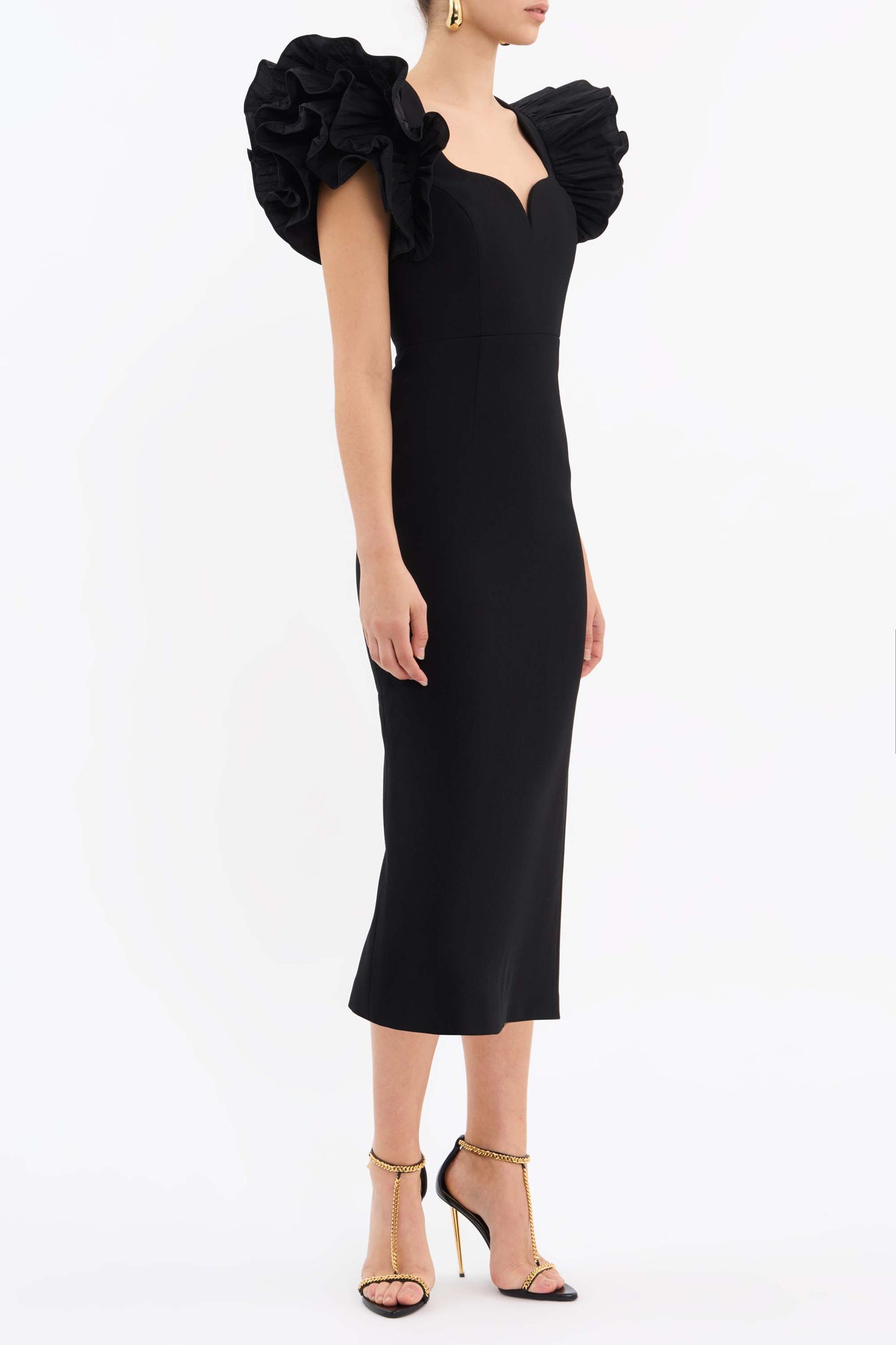 Ella Puff Sleeve Midi Dress