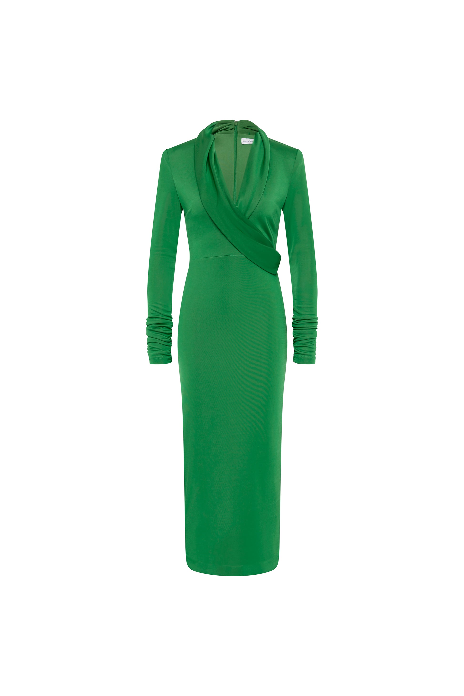 Erin Long Sleeve Midi Dress Emerald Green Rebecca Vallance Erin Long Sleeve Midi Dress Emerald Green Rebecca Vallance
