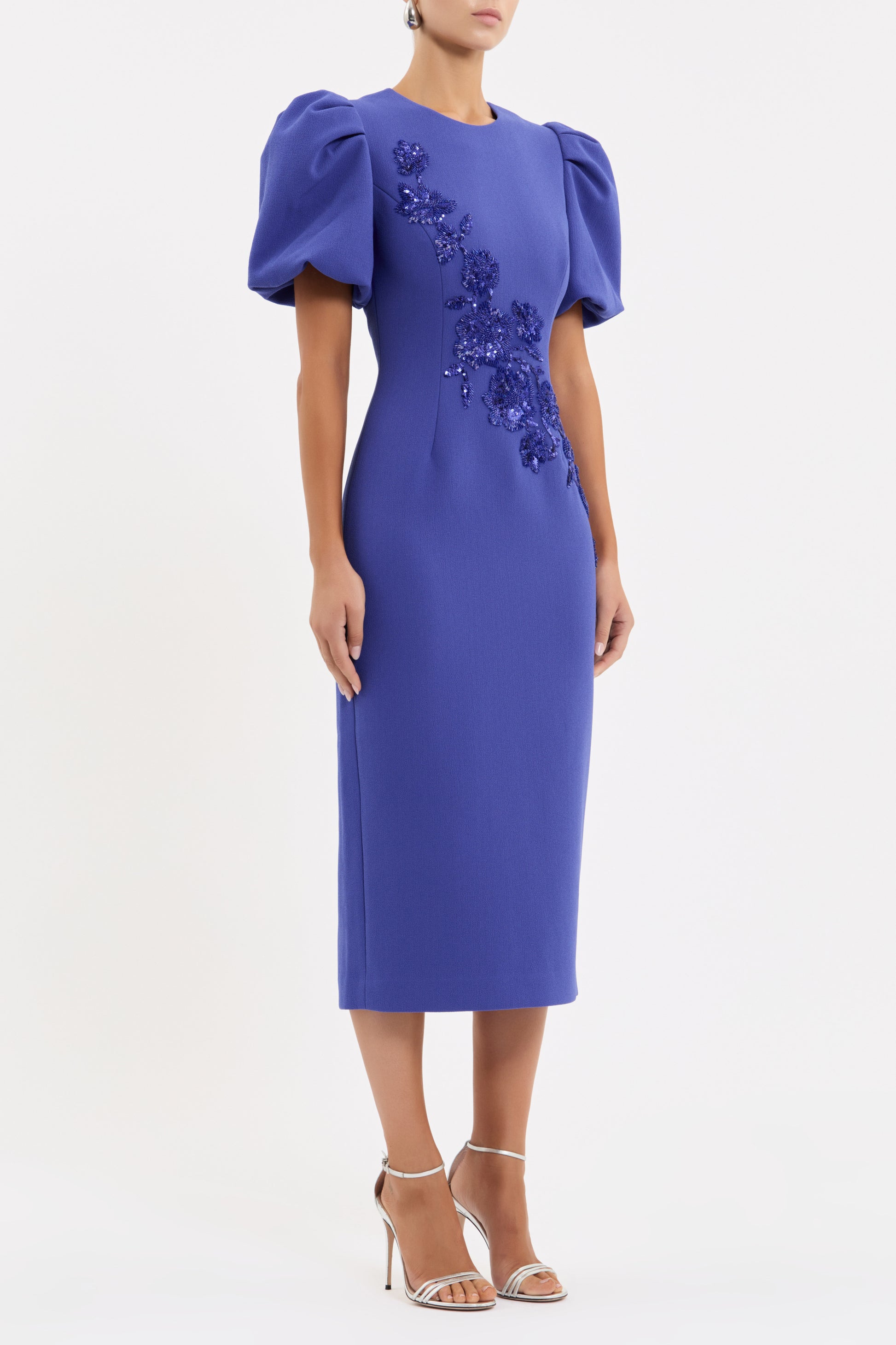 Evolet Puff Sleeve Midi Dress Rebecca Vallance Evolet Puff Sleeve Midi Dress Rebecca Vallance