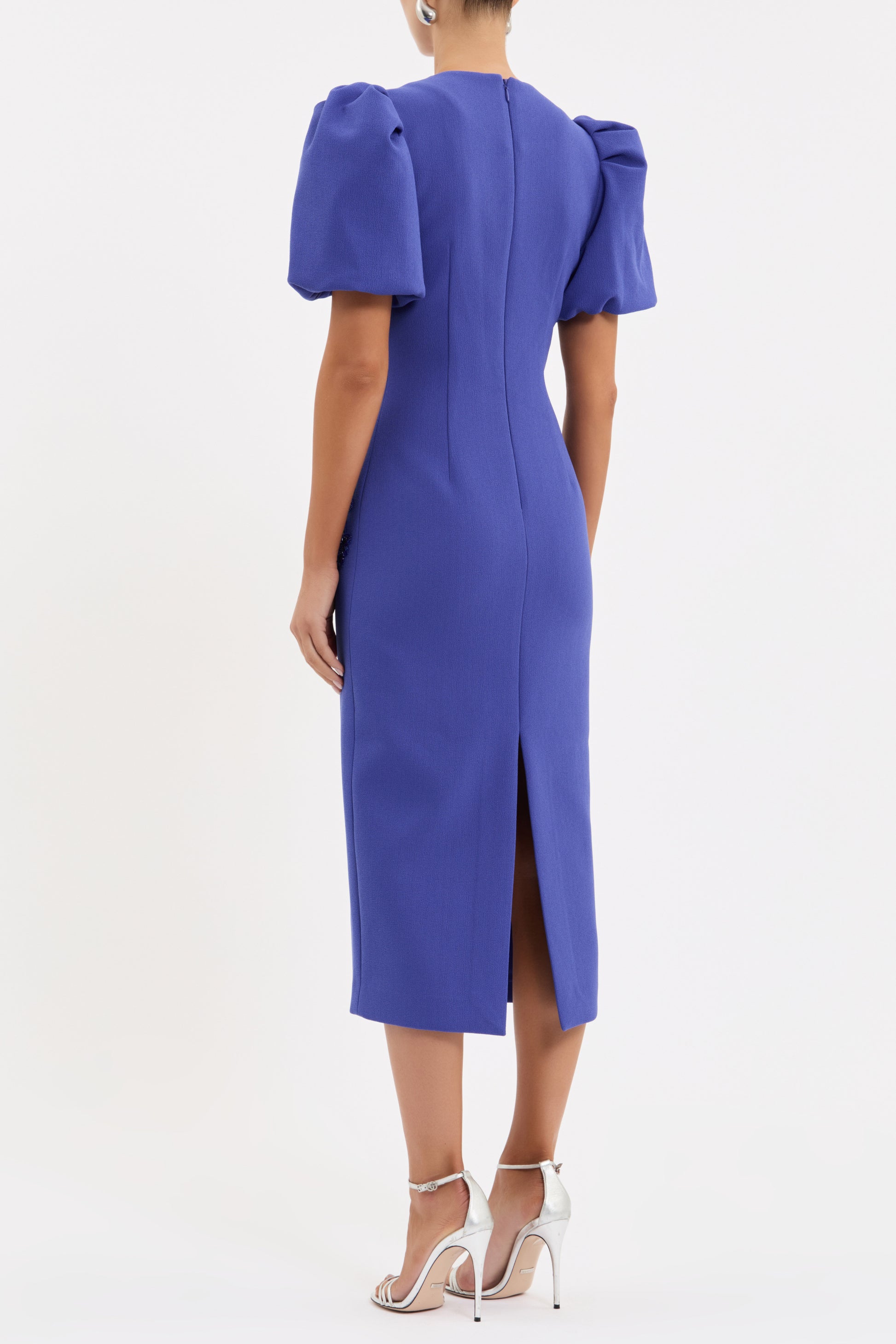 Evolet Puff Sleeve Midi Dress Purple Size 8 Evolet Puff Sleeve Midi Dress Purple Size 8