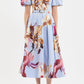 Fleur De Lis Short Sleeve Midi Dress