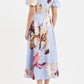Fleur De Lis Short Sleeve Midi Dress