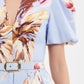 Fleur De Lis Short Sleeve Midi Dress