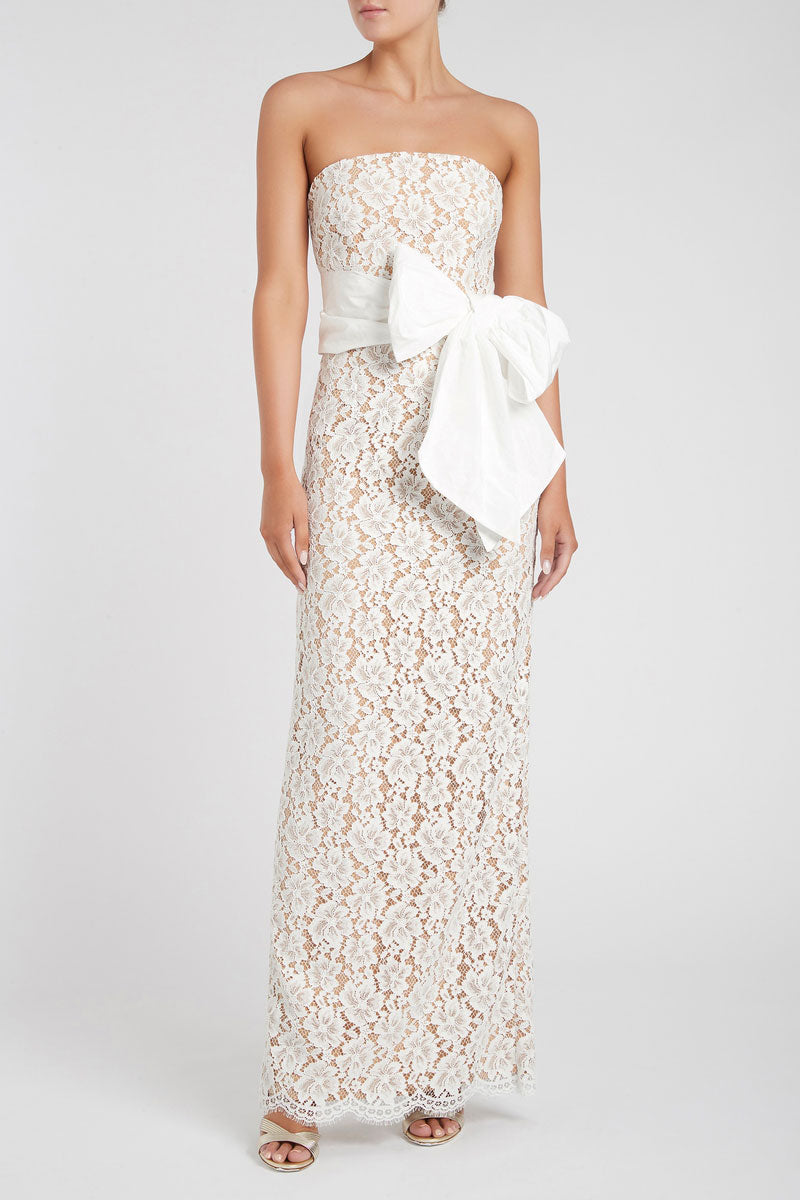 Floria Strapless Lace Gown