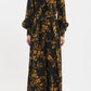 Gilded Floral Long Sleeve Maxi Dress