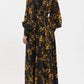 Gilded Floral Long Sleeve Maxi Dress